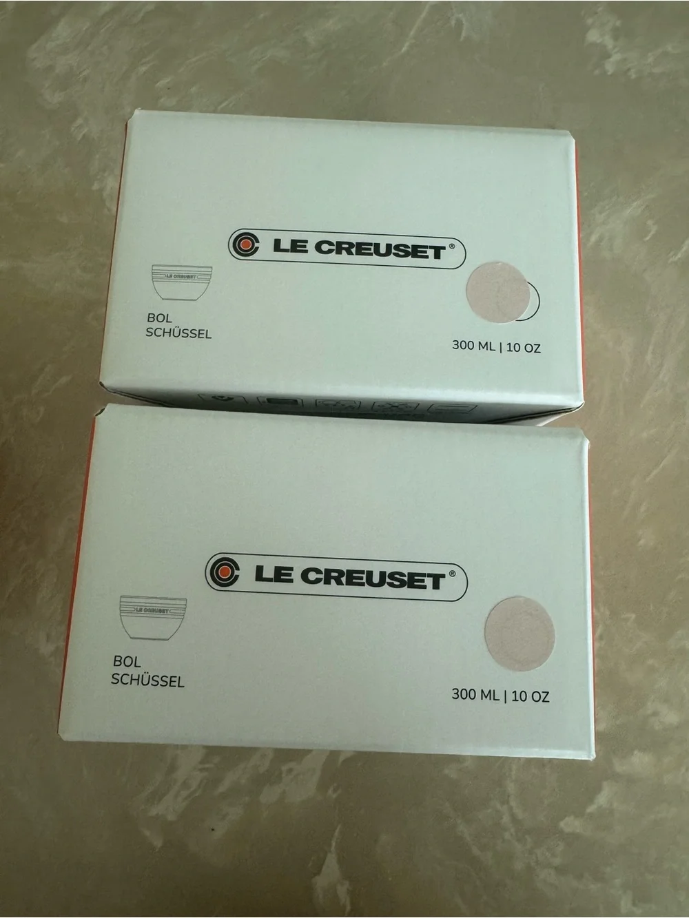 Le Creuset Shell Pink Stoneware Rice Bowl SET OF TWO